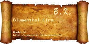 Blumenthal Kira névjegykártya